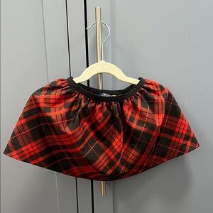 Polo Ralph Lauren Toddler 2T Holiday Plaid Red and Black Skirt